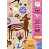 Kit creativo con 4 disegni con sabbia colorata Woodland - Djeco