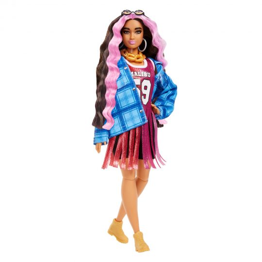 Barbie Extra Snodata con Lunghissimi Capelli Ondulati con Ciocche Rosa - Barbie