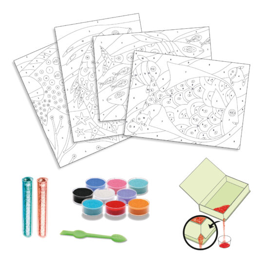 Kit decorazioni con glitter Fish Rainbows - Djeco