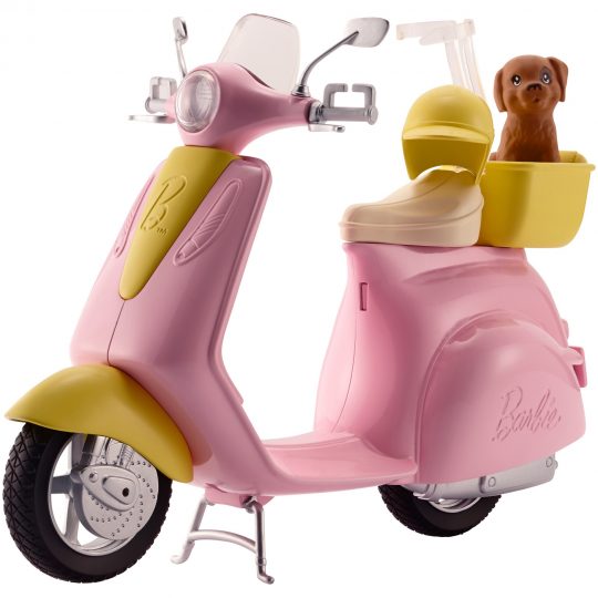 Barbie, Playset con Bambola in Motorino e Cagnolino - Barbie