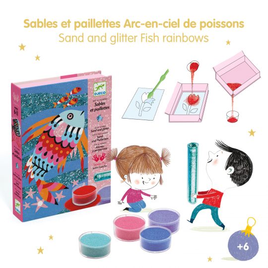 Kit decorazioni con glitter Fish Rainbows - Djeco