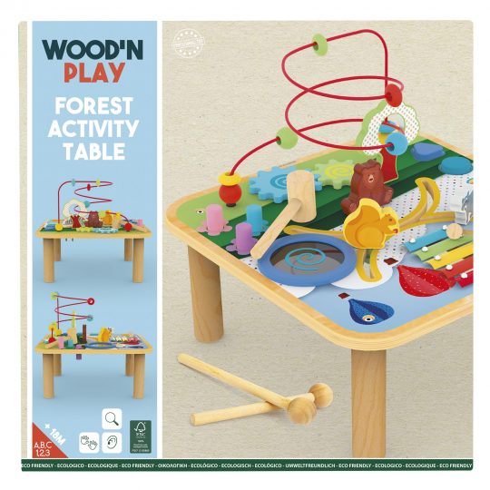 Tavolino multi attivita' con animali della foresta wood n' play - Wood n' Play