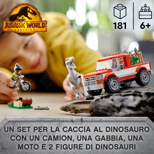 LEGO Jurassic World 76946 La Cattura dei Velociraptor Blue e Beta - Jurassic World, LEGO