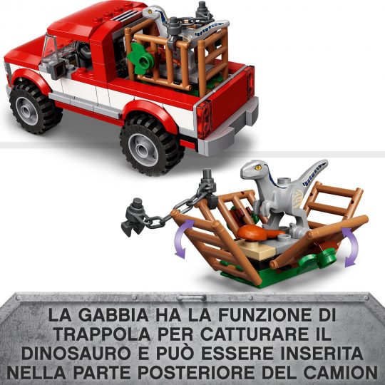 LEGO Jurassic World 76946 La Cattura dei Velociraptor Blue e Beta - Jurassic World, LEGO