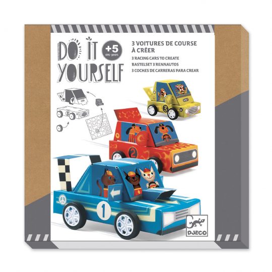 Kit per costruire 3 auto Grand Prix - Djeco