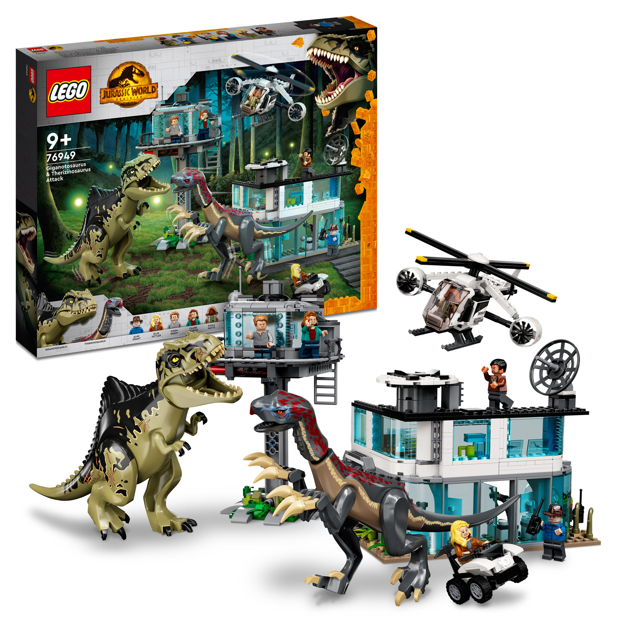 LEGO Jurassic World 76949 Attacco Giganotosauro e Terizinosauro - Jurassic World, LEGO
