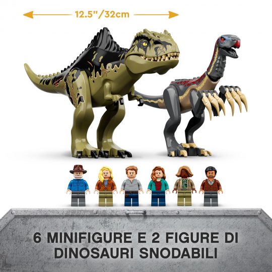 LEGO Jurassic World 76949 Attacco Giganotosauro e Terizinosauro - Jurassic World, LEGO