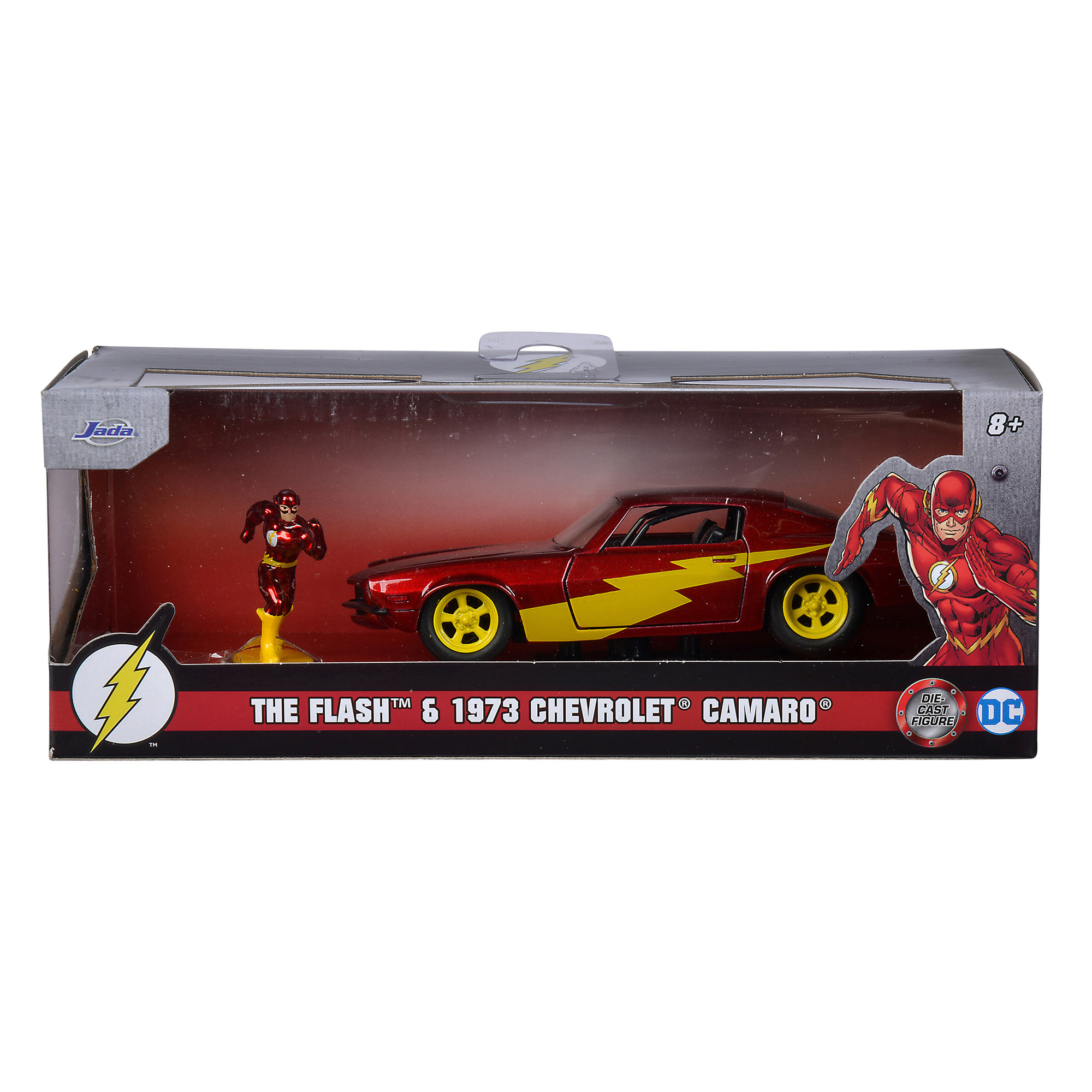 Chevy Camaro scala 1:32 + personaggio Flash - DC Comics, Jada