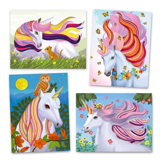 Set artistico con 4 illustrazioni Magic manes - Djeco