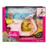 Barbie, Playset con Bambola in Motorino e Cagnolino - Barbie