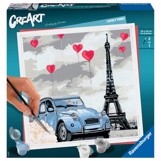 Creart Parigi, Serie Trend quadrati, Kit per dipingere con i numeri - Creart