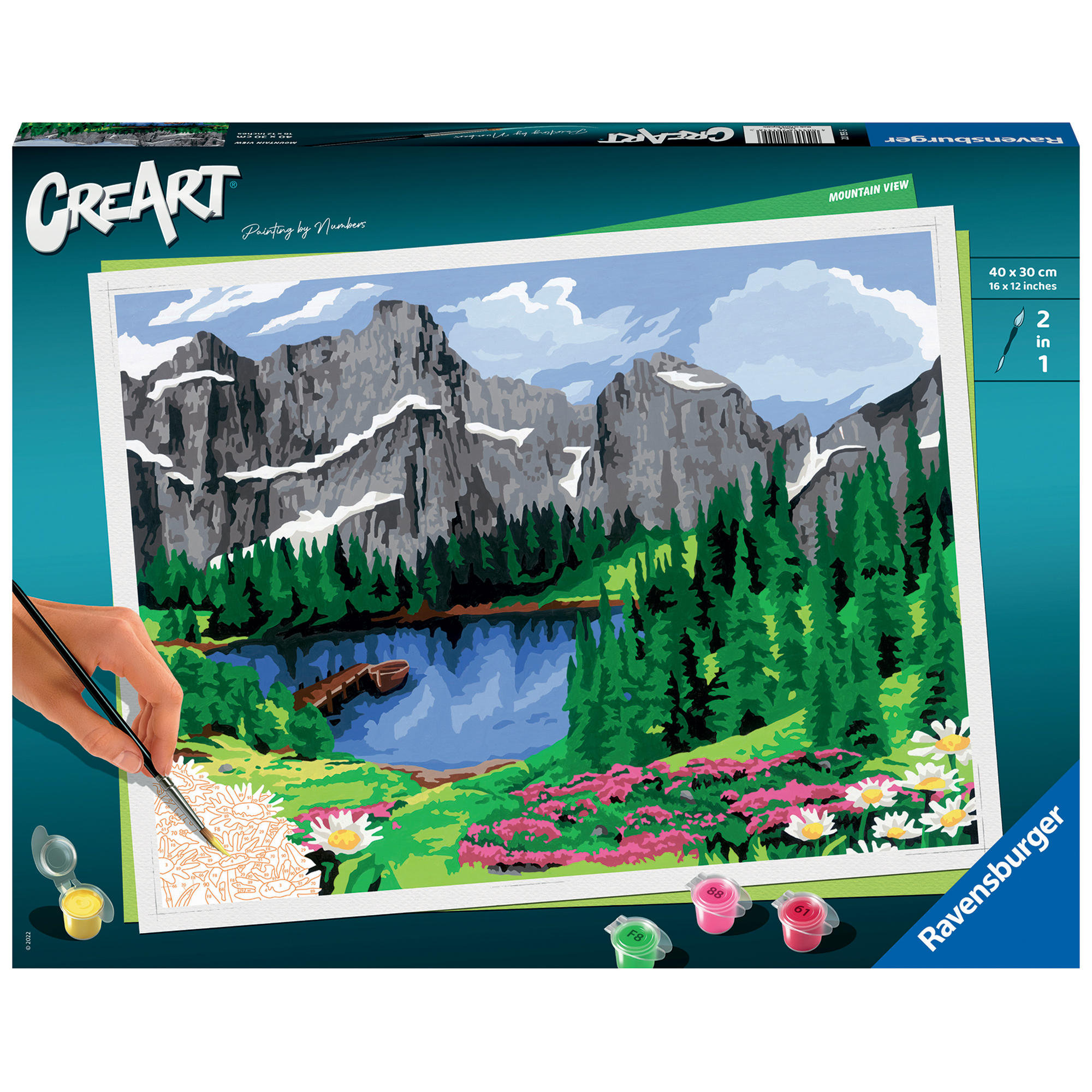 Creart Le Dolomiti, Serie Premium B, Kit per dipingere con i numeri - Creart