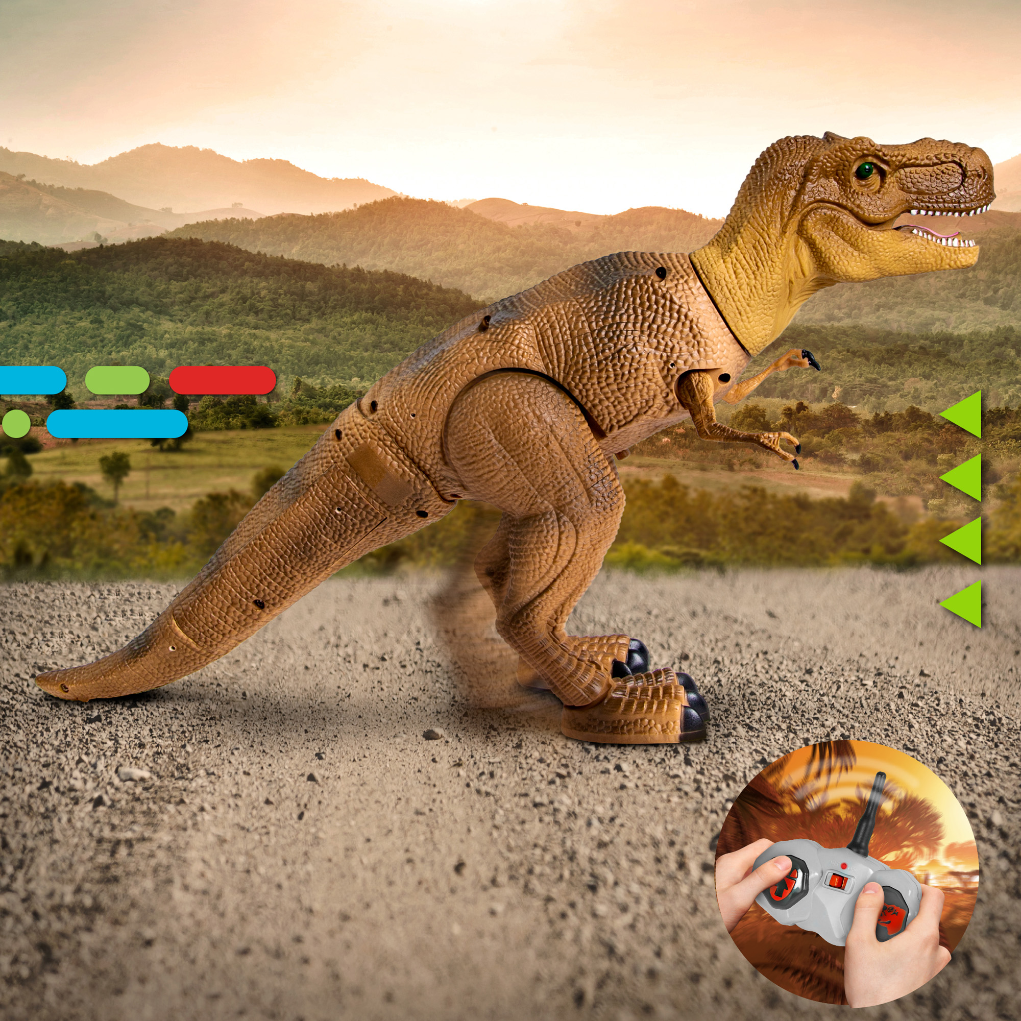 Dinosauro T-Rex radiocomandato con suoni realistici in Vendita Online