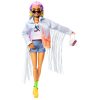 Barbie Extra Bambola con giubbotto di jeans, trecce arcobaleno - Barbie