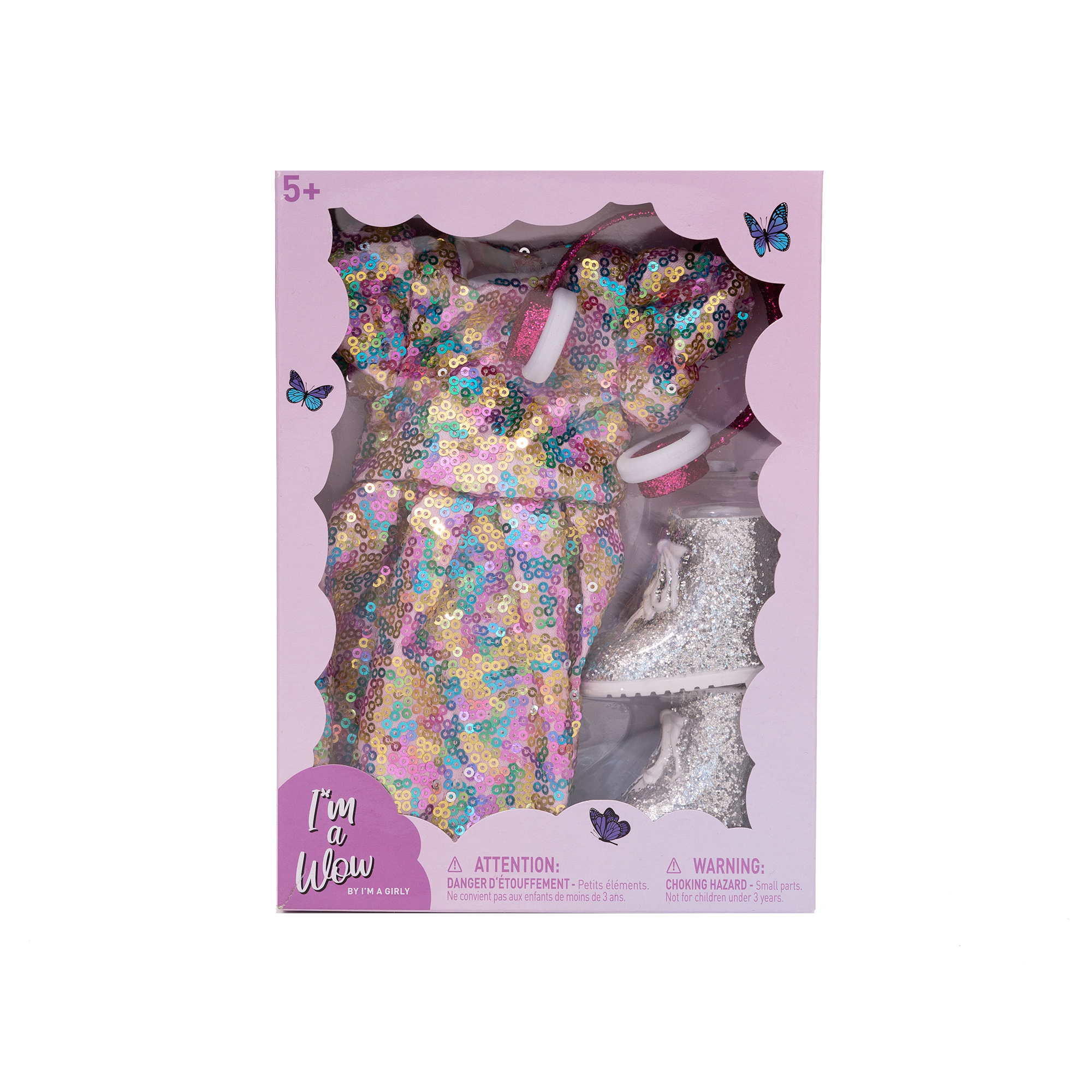 Abito Bambole Da 30 Cm, Abito Con Paillettes, Vestiti Barbie, Set