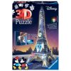 Puzzle 3D Tour Eiffel Disney Building Night Edition, 216 pezzi - Ravensburger
