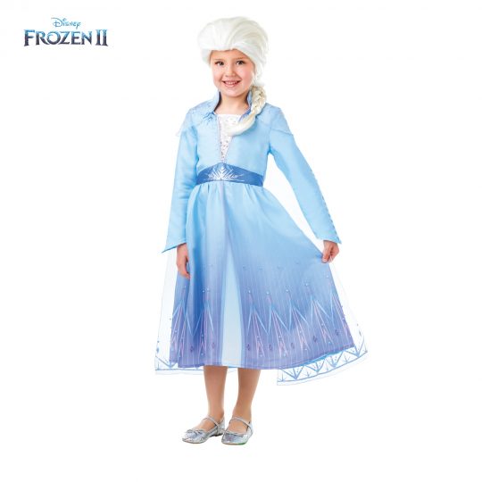 Costume Elsa con parrucca Frozen 2 da 3 a 8 anni - Disney