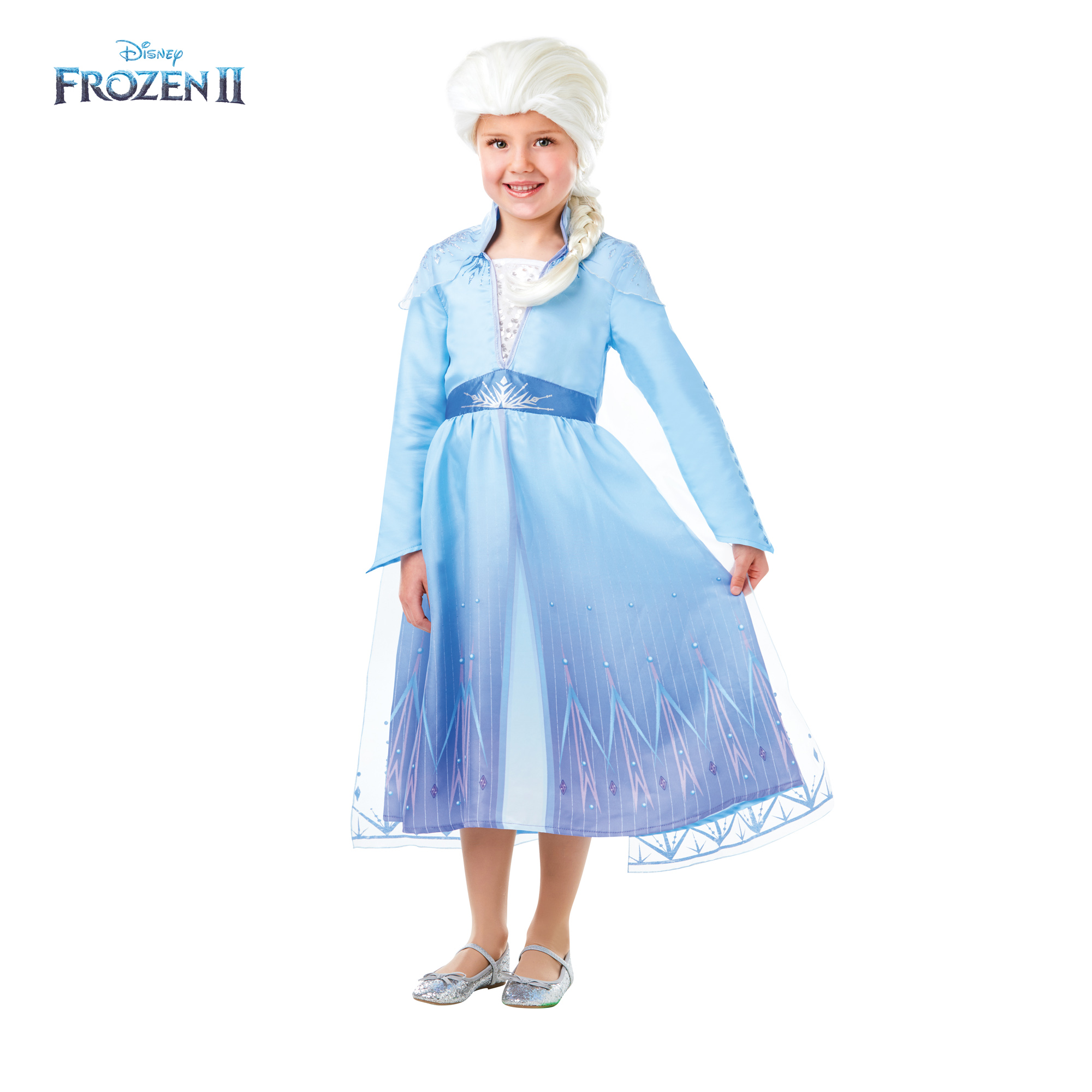 Costume Elsa con parrucca Frozen 2 da 3 a 8 anni - Disney
