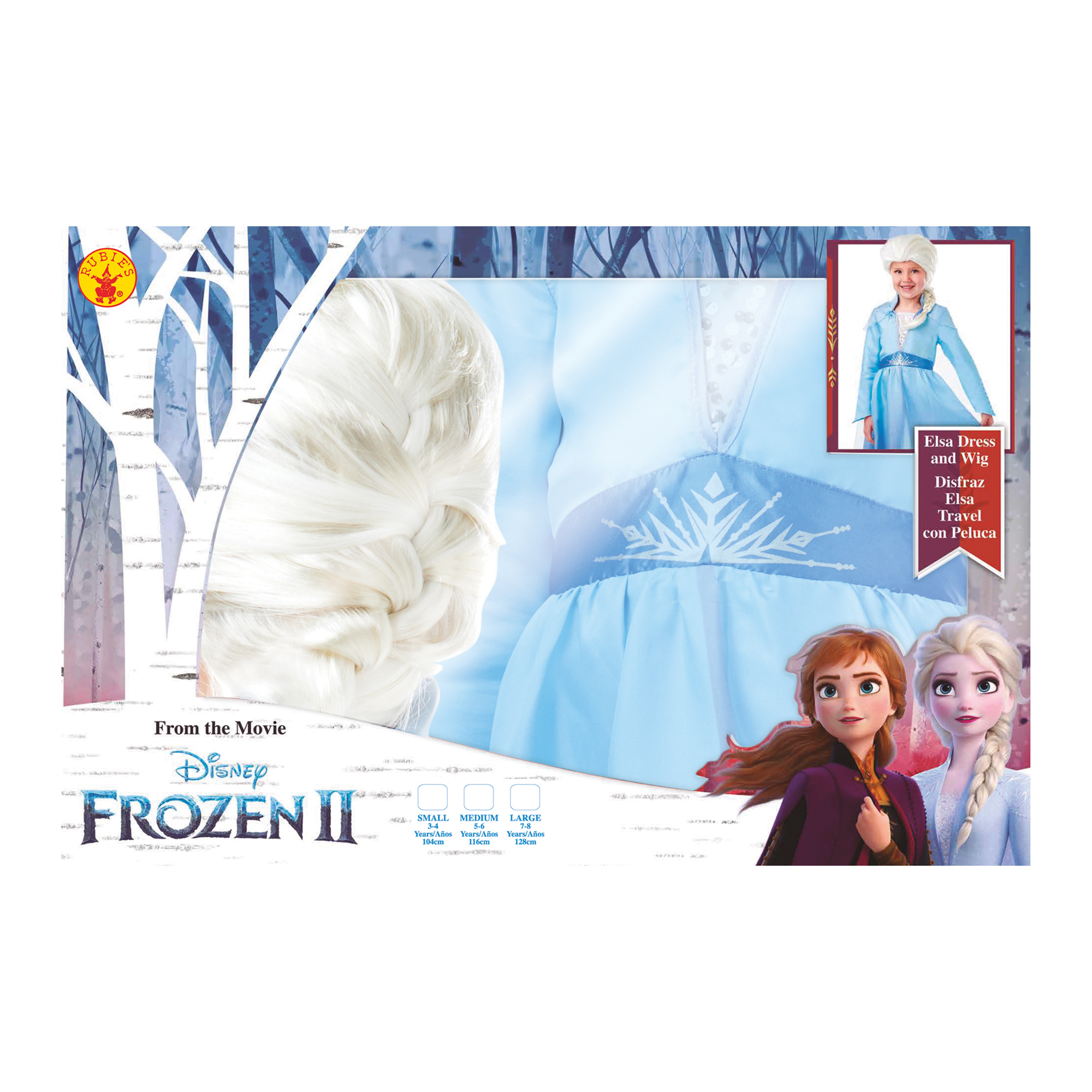 Parrucca lusso Elsa di Frozen 2™ per bambina - Vegaooparty