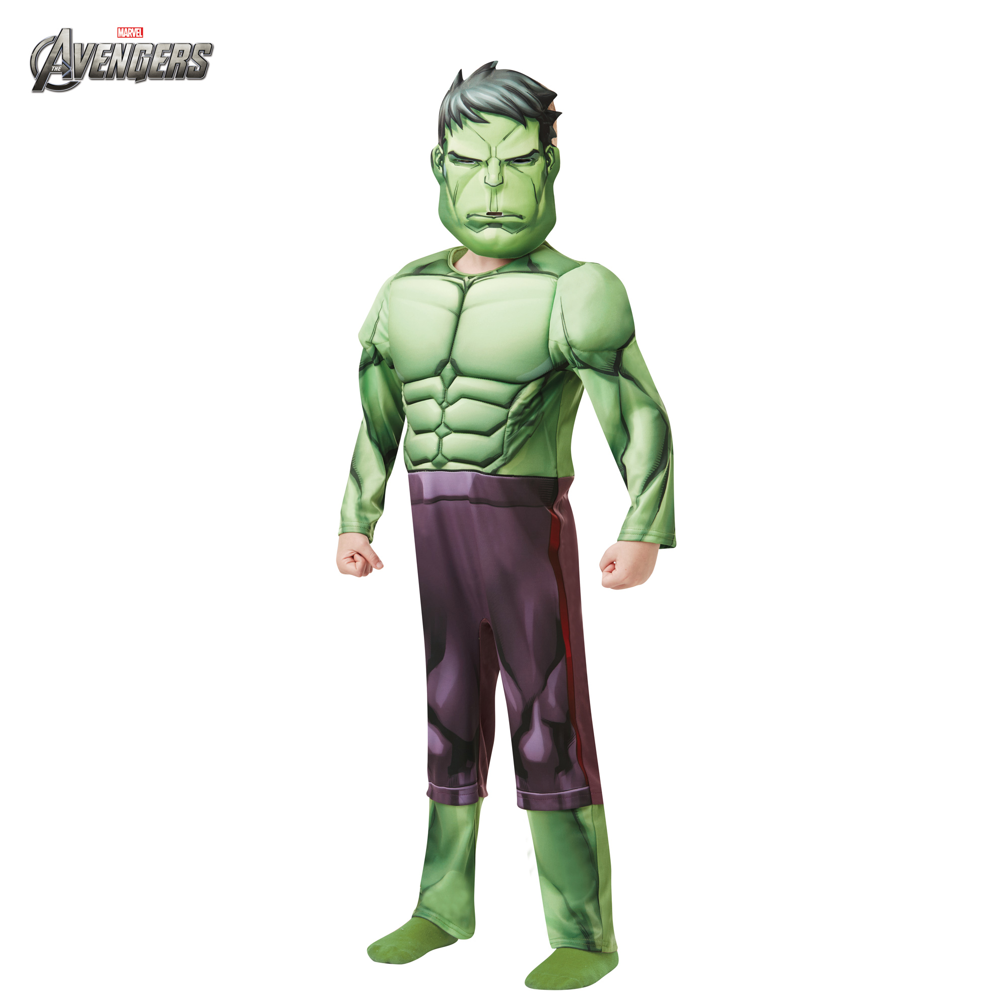 Costume Hulk Con Muscoli Avengers da 3 a 8 anni - Marvel