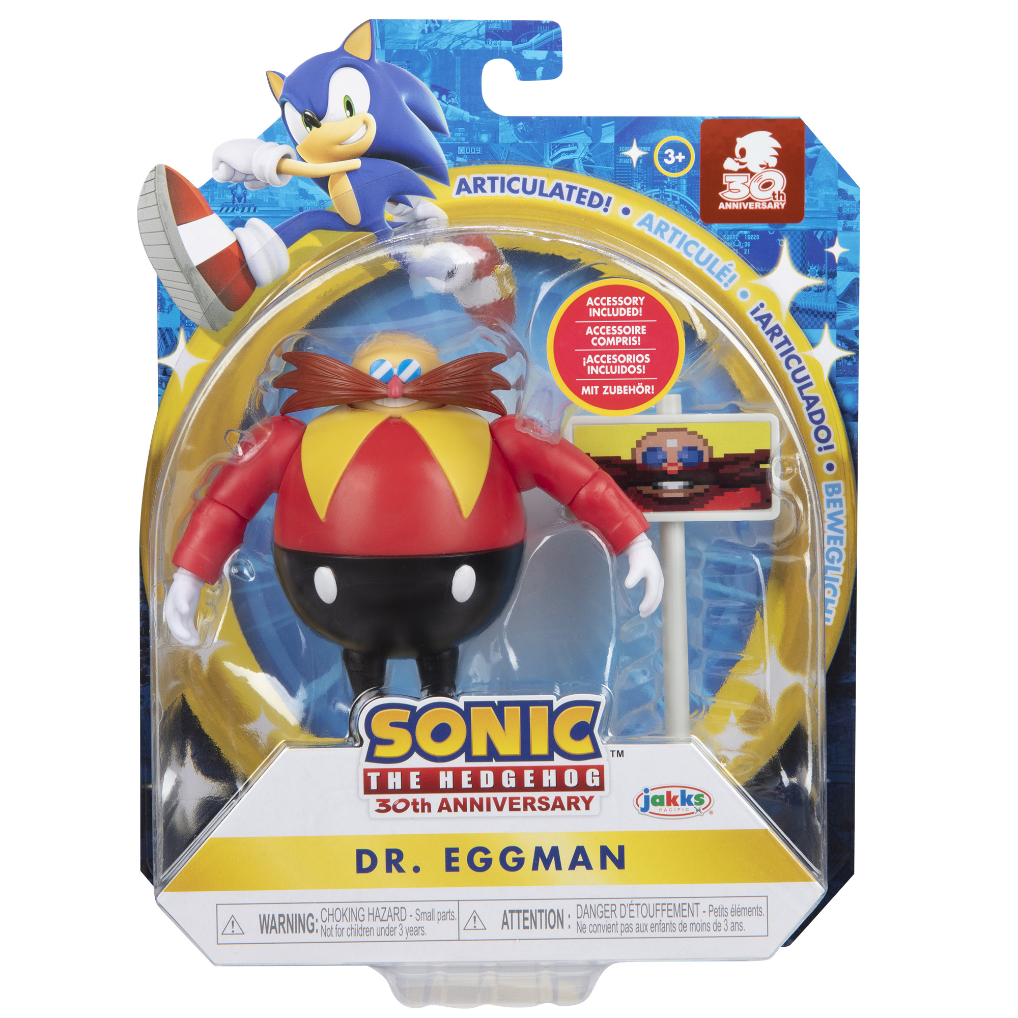 Sonic Action Figure Dr. Eggman con accessorio, 10 cm - Sonic