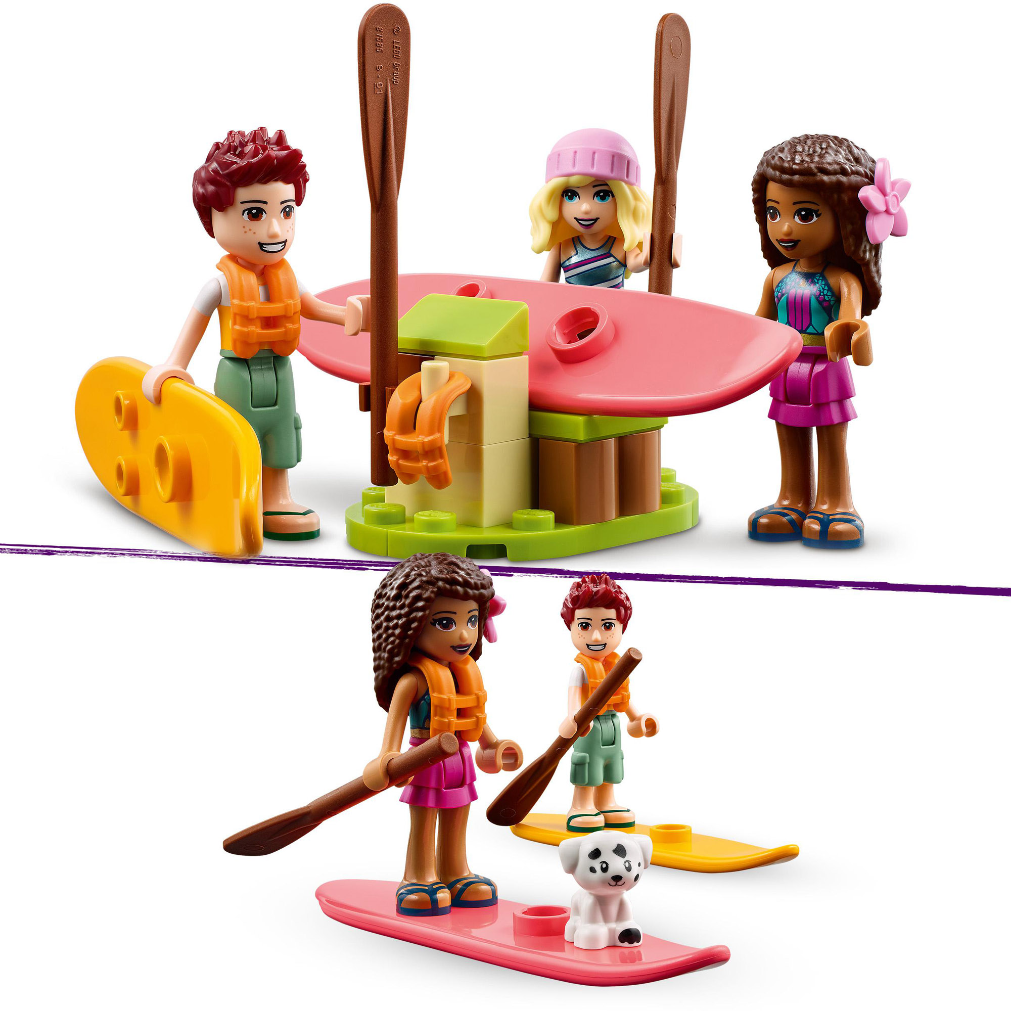 LEGO Friends glamping sulla spiaggia, con 3 mini bamboline e accessori, 41700 - LEGO