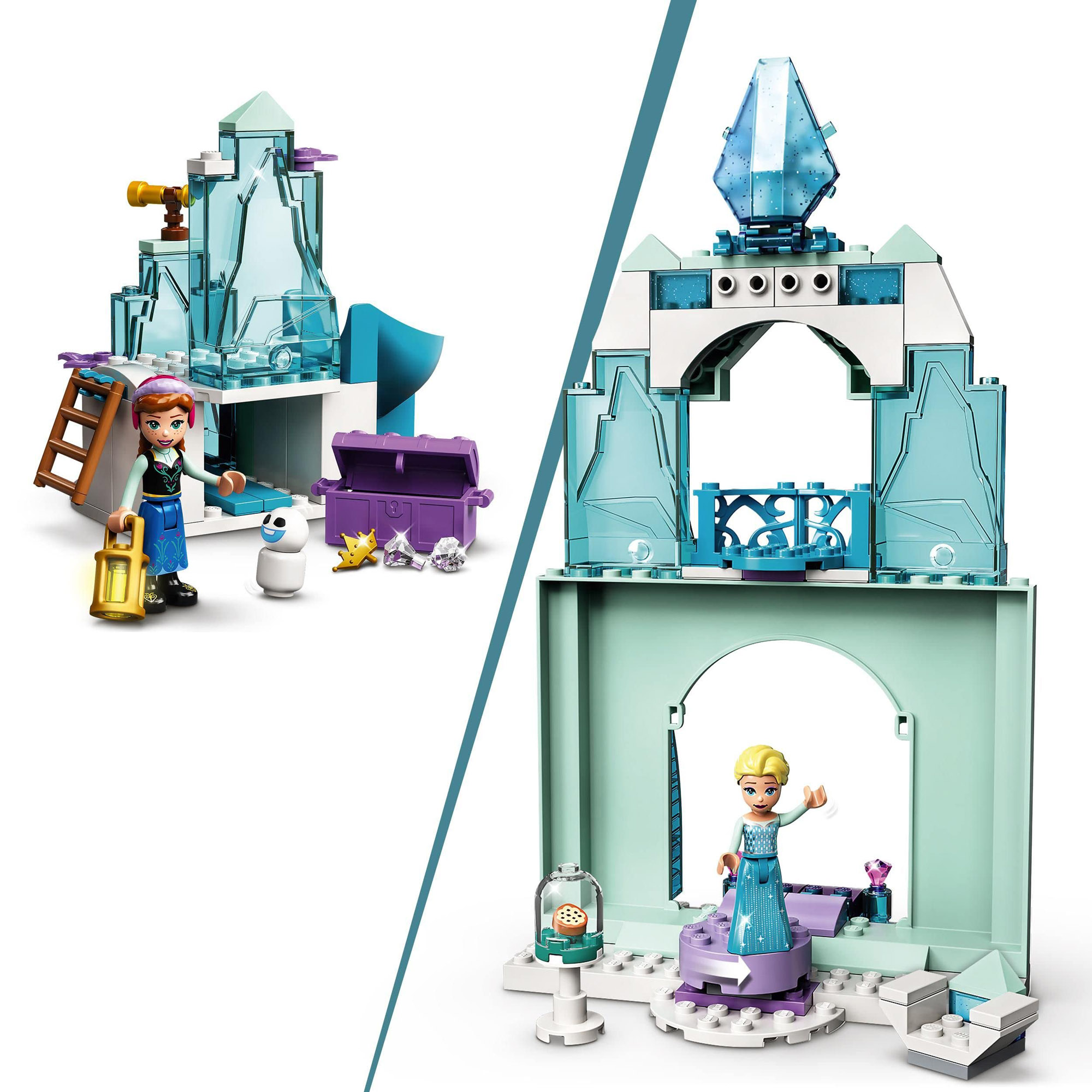 LEGO Disney Princess Il paese delle Meraviglie Ghiacciato di Anna ed Elsa con 6 Mini Bamboline, 43194 - Disney, LEGO