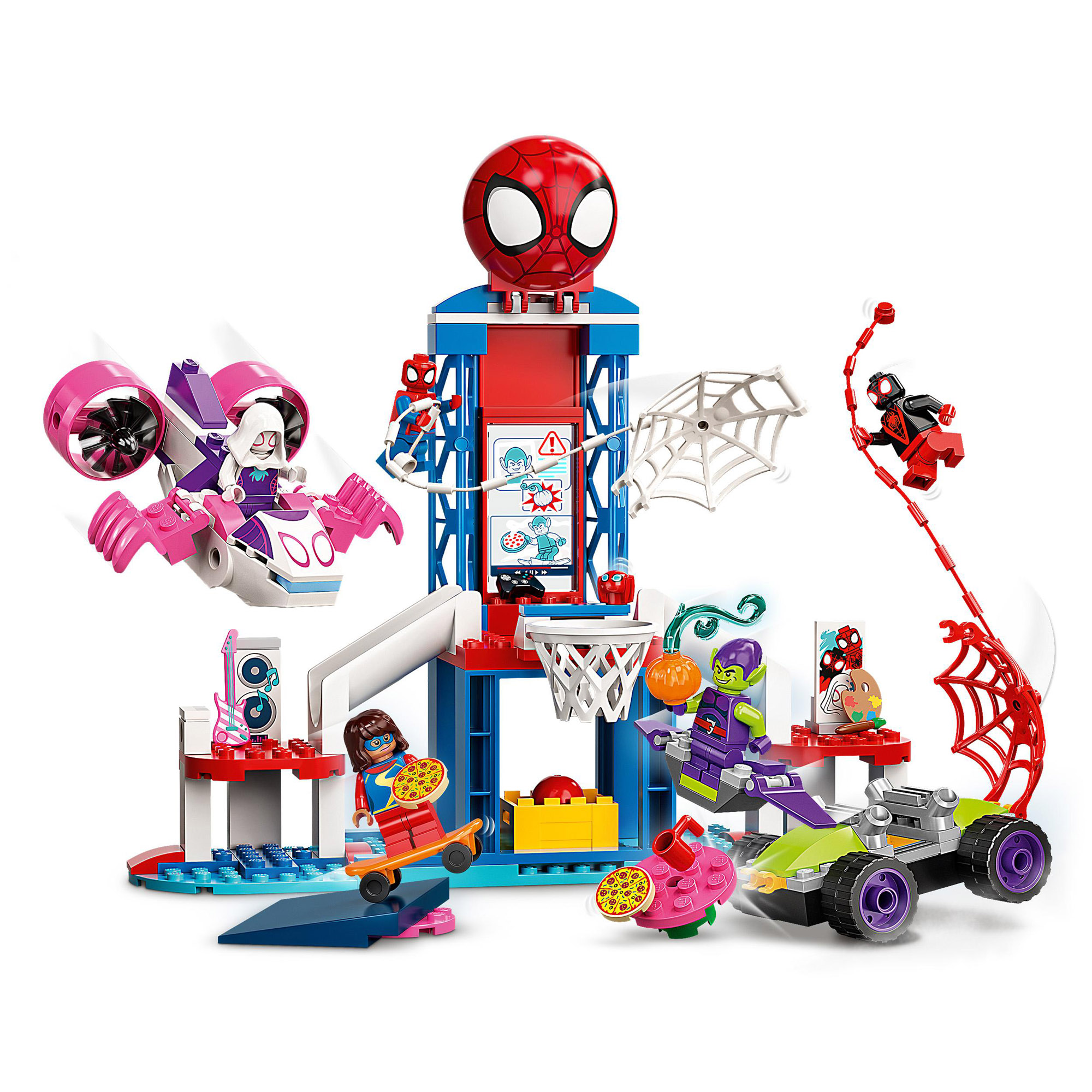 Lego Marvel spidey e i suoi fantastici amici, i webquarters di spider-man, 10784 - LEGO, Marvel