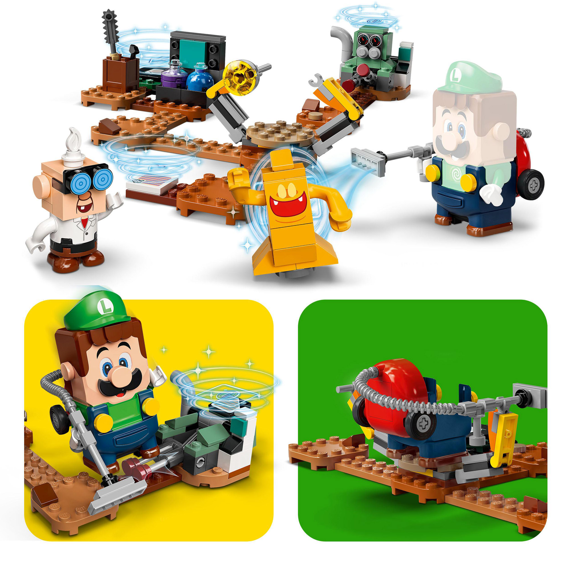 Lego Super Mario laboratorio e poltergust di Luigi’s mansion - pack di espansione,  71397 - LEGO, Super Mario