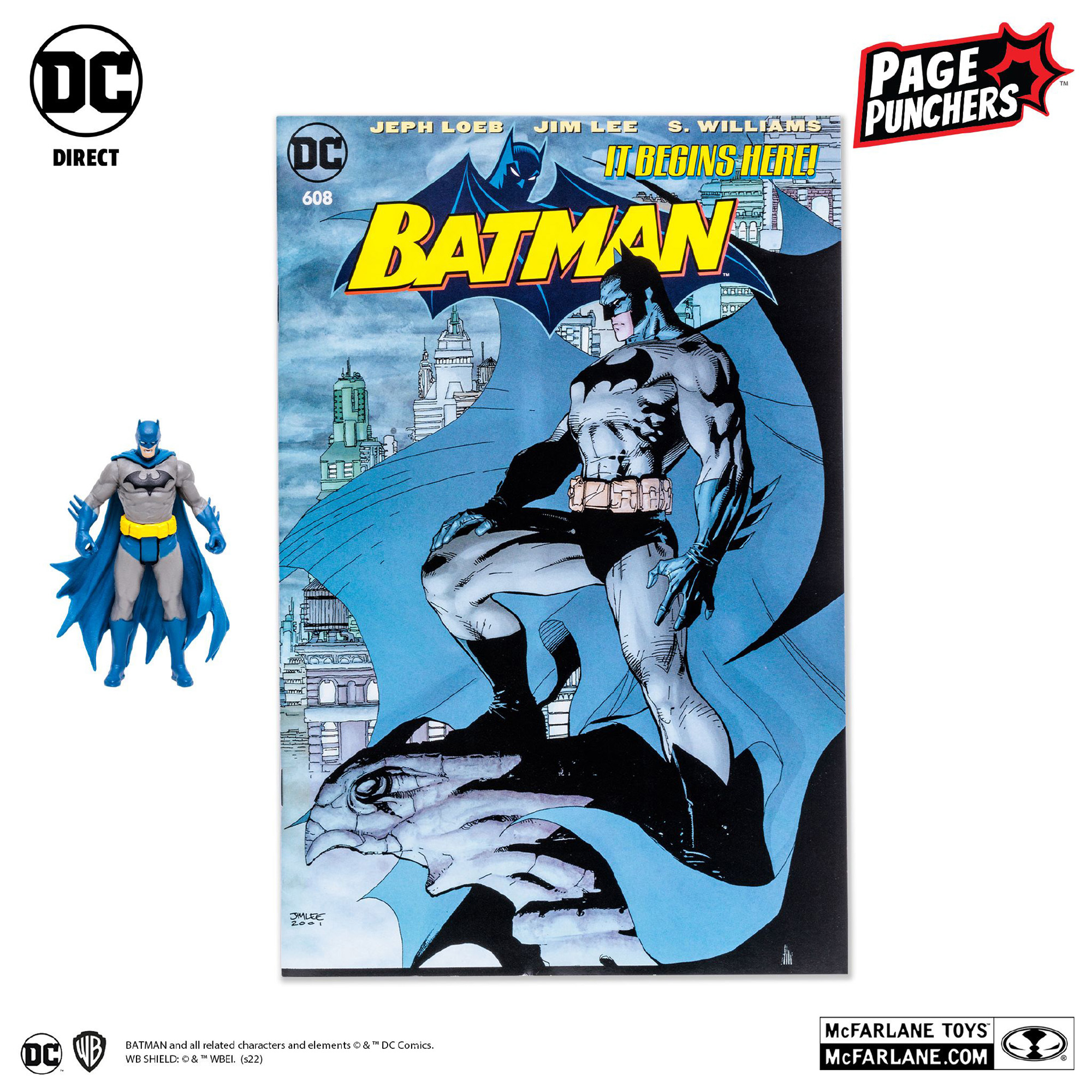 DC Page Punchers Batman + Fumetto 7,5 cm - DC Comics