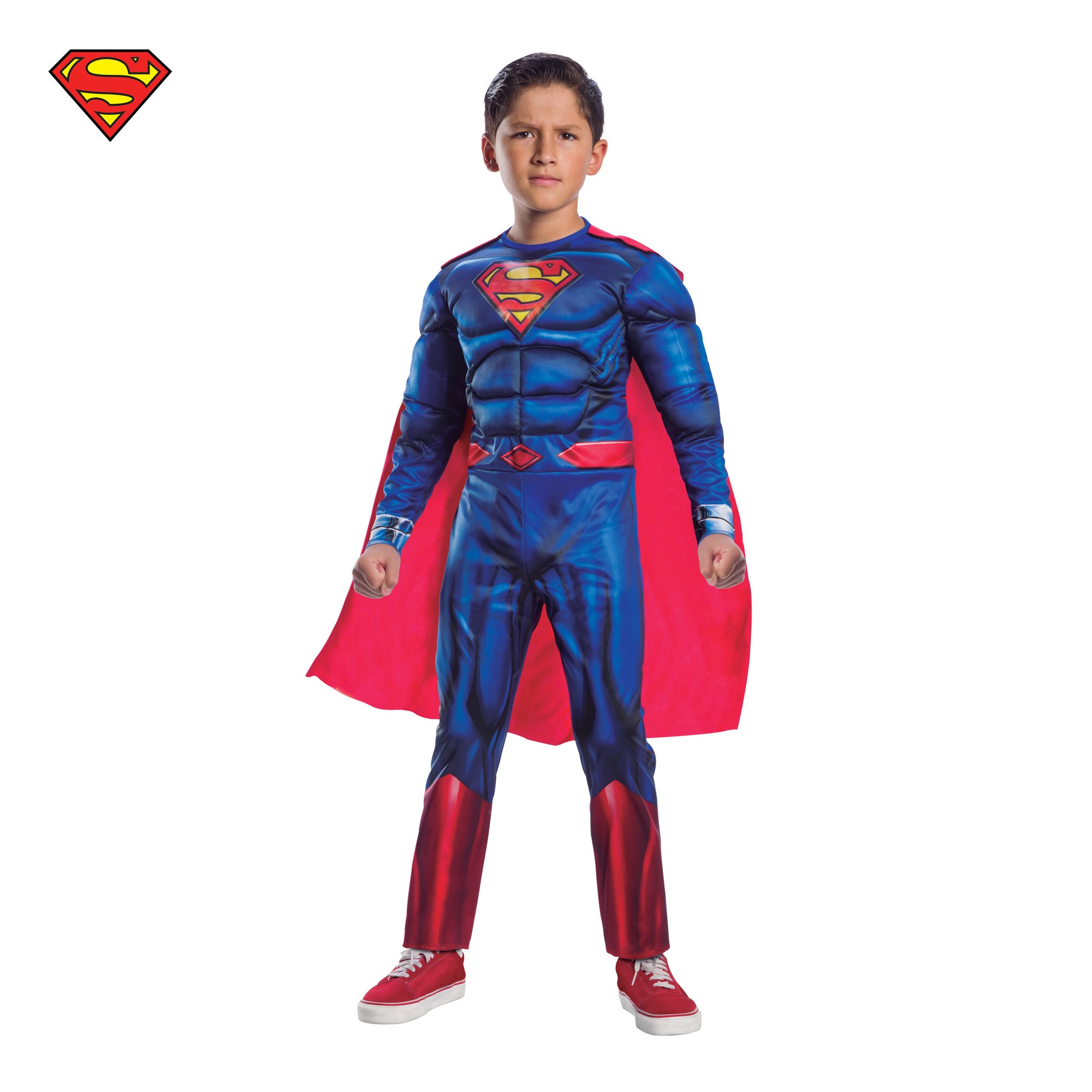 Costume Carnevale Superman Travestimento Bambini con Muscoli