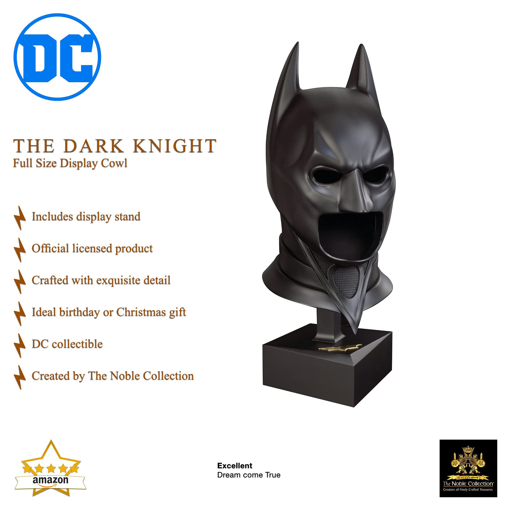 Maschera da collezione Batman con espositore - DC Comics
