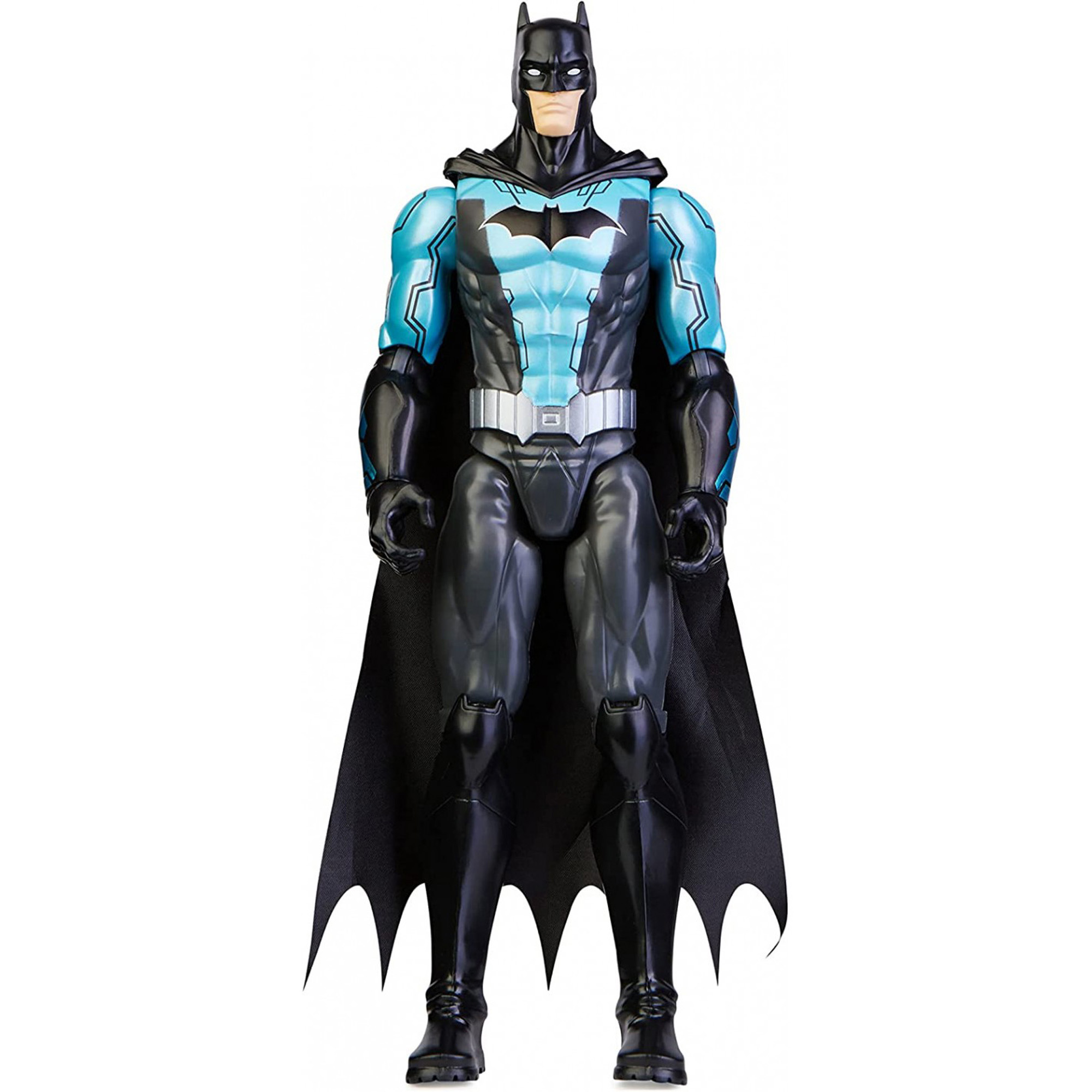 Personaggio Bat-Tech azzurro da 30 cm (costume nero e blu) - DC Comics