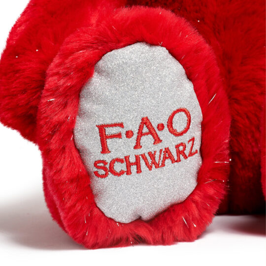 Orsetto rosso con glitter Anniversario 30 cm - FAO Schwarz