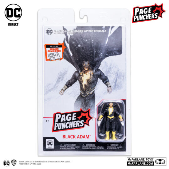 DC Page Punchers Black Adam + Fumetto 7,5 cm - DC Comics
