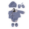 Completino in tricot blu avio per My FAO Doll 40cm - FAO Schwarz