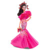 Barbie Dia De Muertos 2023 con con abito rosa arricciato e volto dipinto Calavera - Barbie
