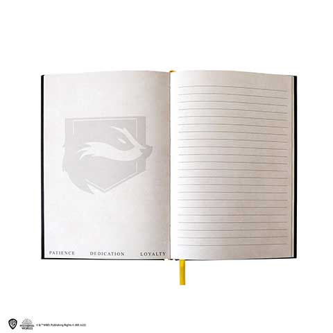 Quaderno rigido e segnalibro Tassorosso scudo - Harry Potter