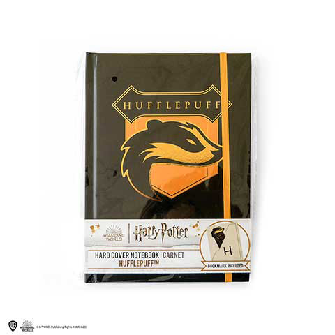 Quaderno rigido e segnalibro Tassorosso scudo - Harry Potter