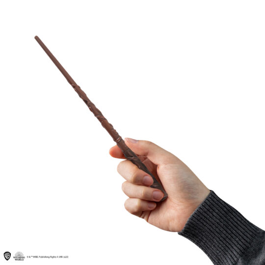 Penna bacchetta Hermione Granger con supporto - Harry Potter