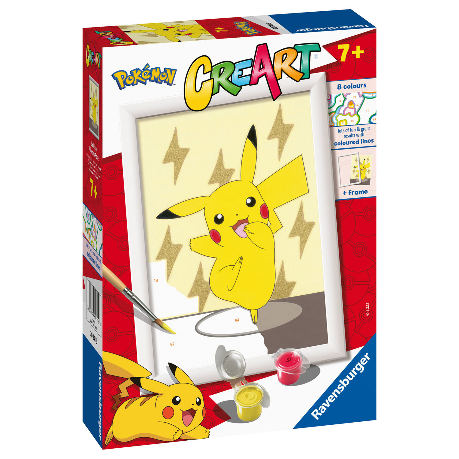 Creart Pokémon Pikachu, Kit per dipingere con i numeri - Creart