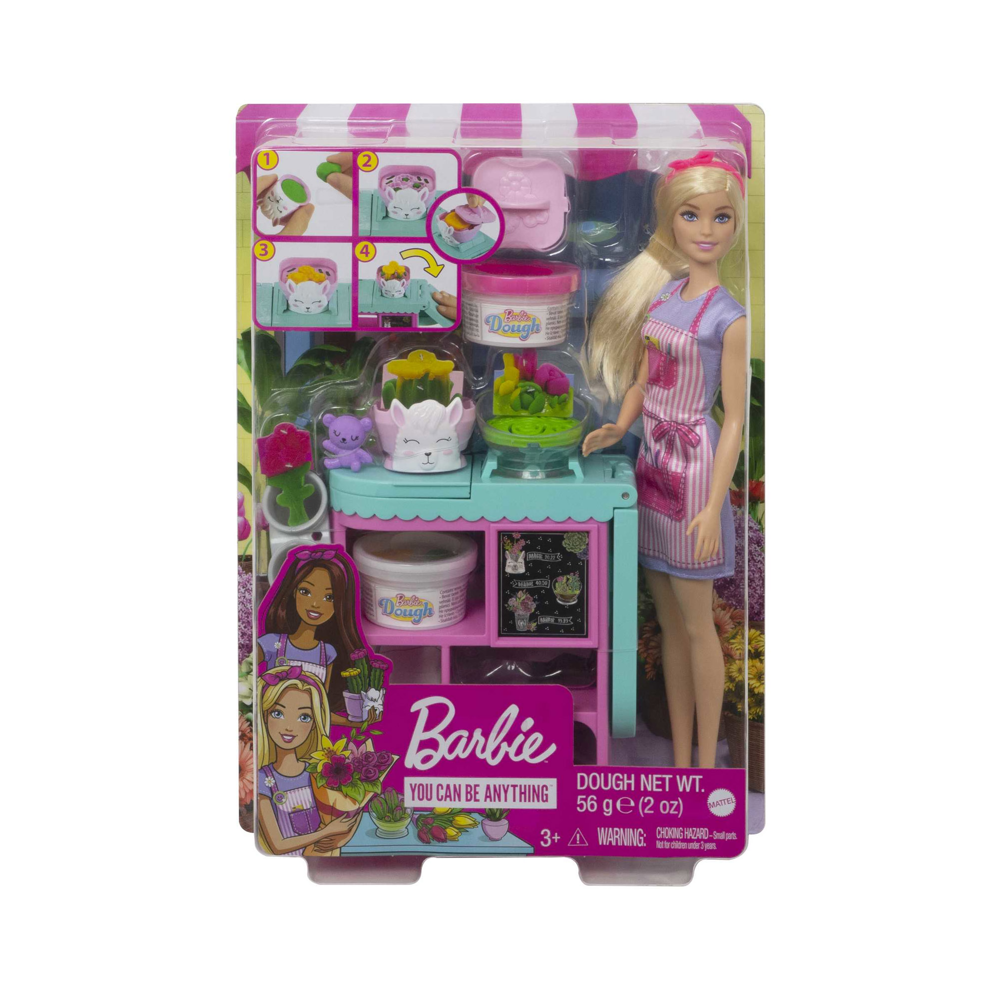 Playset Fiorista Con Barbie Bionda, con accessori e orsacchiotto - Barbie