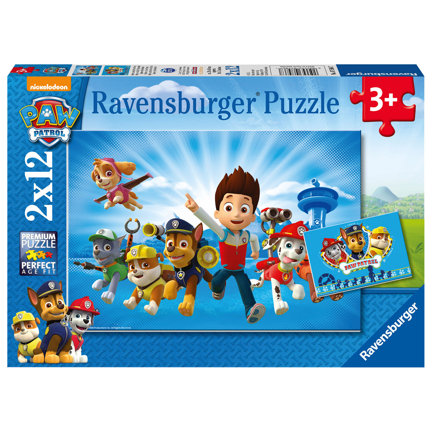 Puzzle 2X12 Pezzi Paw Patrol Ravensburger - Paw Patrol, Ravensburger