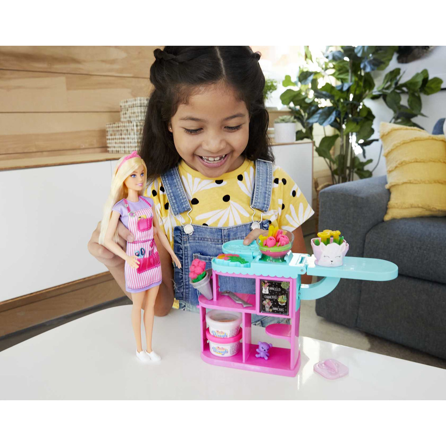 Playset Fiorista Con Barbie Bionda, con accessori e orsacchiotto - Barbie