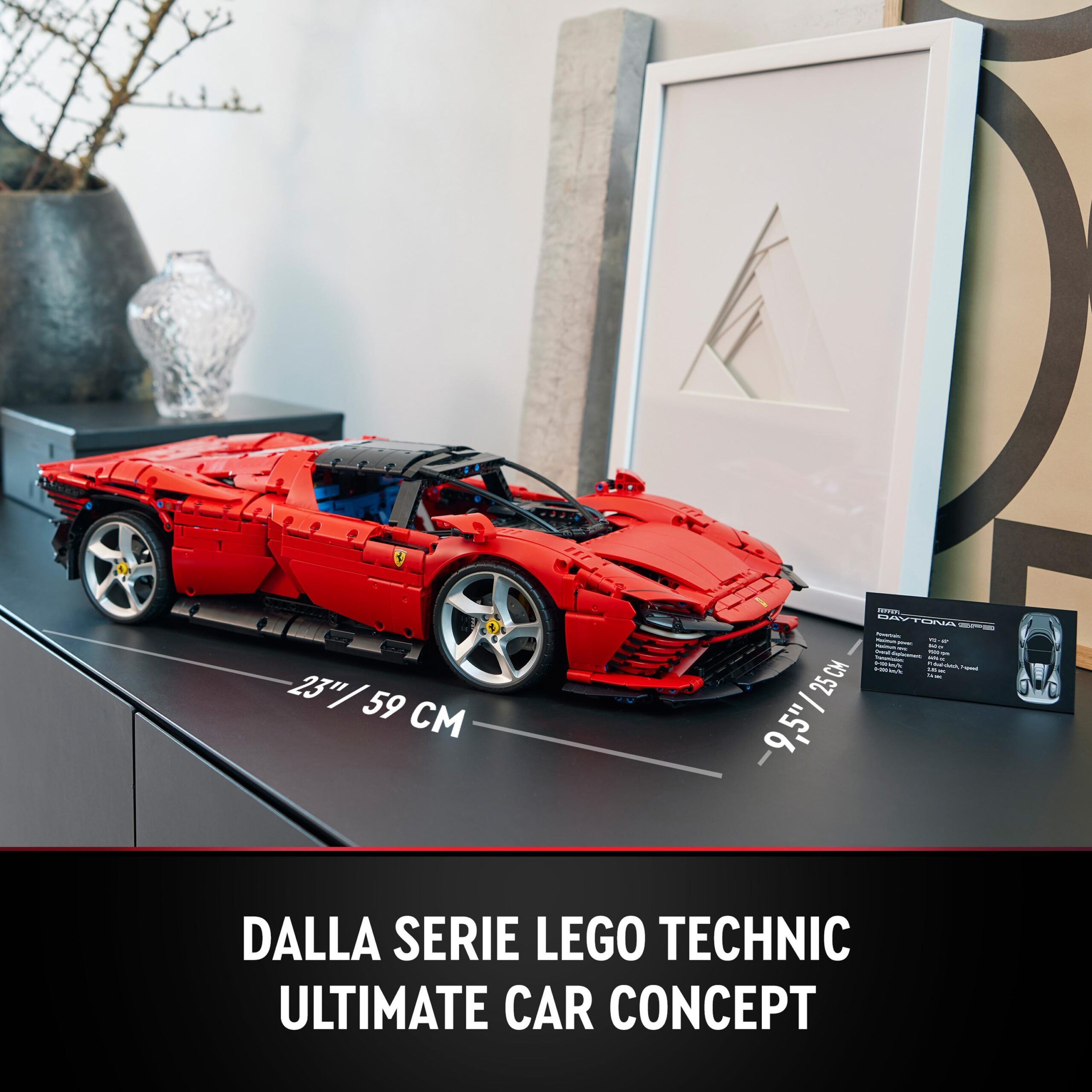 LEGO Technic 42143 Ferrari Daytona SP3, Modellino Auto Supercar Scala 1:8, da Collezione - LEGO