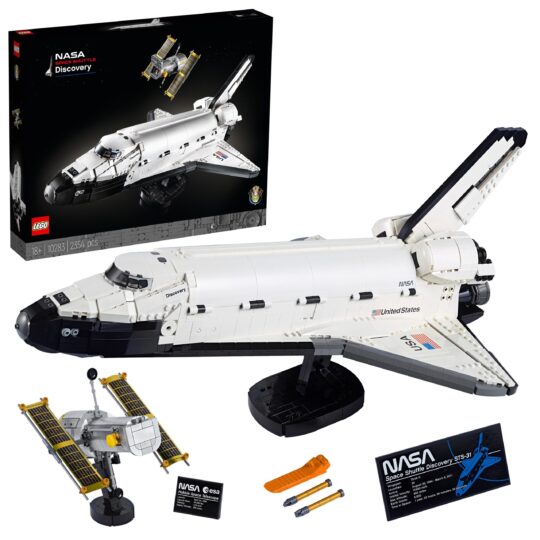 LEGO Icons 10283 NASA Space Shuttle Discovery, Modellino con Telescopio Hubble - LEGO