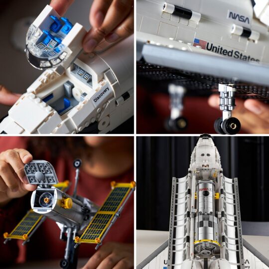 LEGO Icons 10283 NASA Space Shuttle Discovery, Modellino con Telescopio Hubble - LEGO