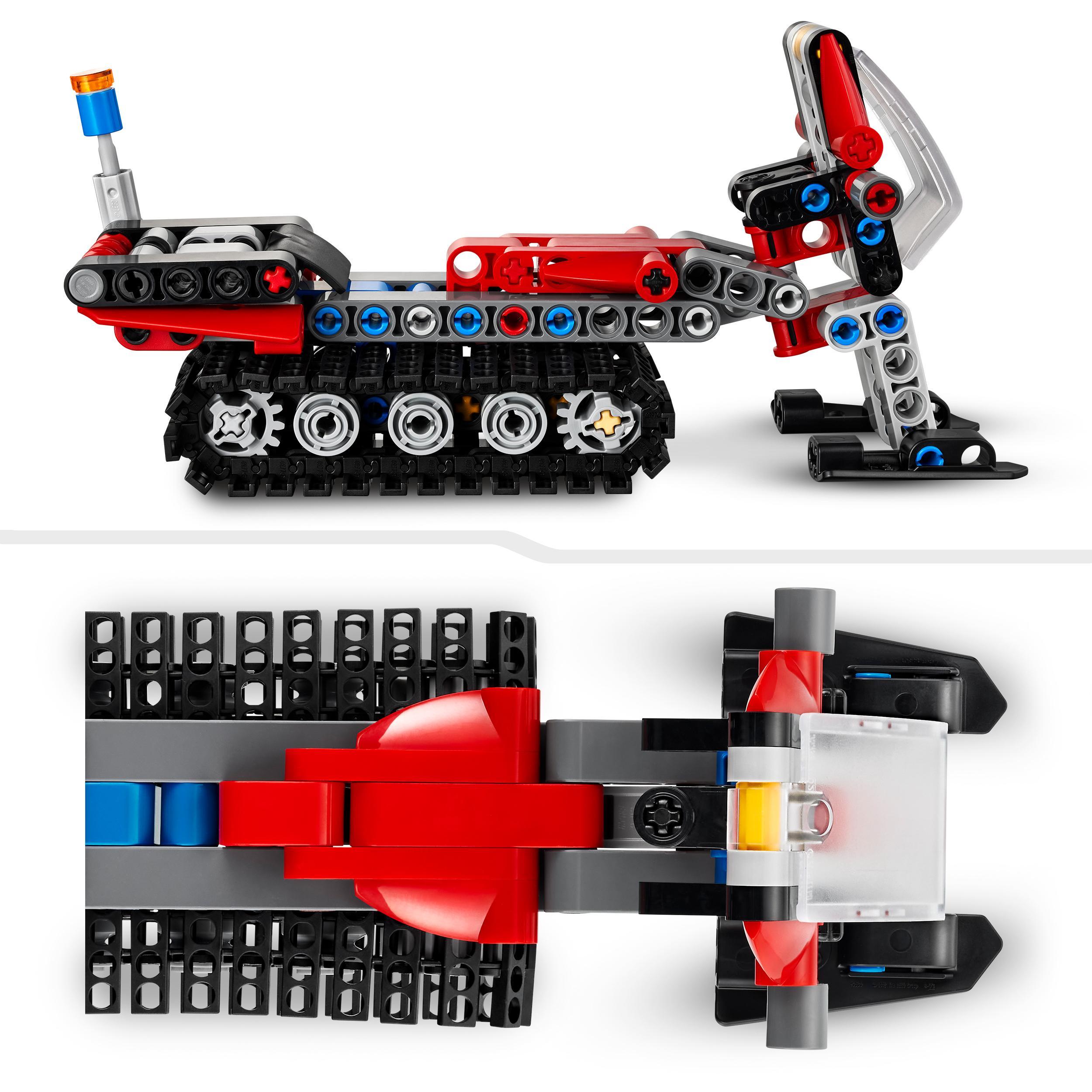 LEGO Technic 42148 Gatto delle Nevi, Set 2 in 1 con Motoslitta e Spazzaneve - LEGO