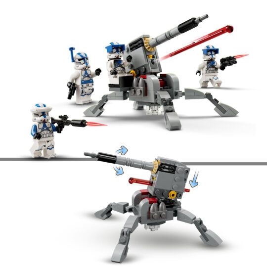 LEGO Star Wars 75345 Battle Pack Clone Troopers Legione 501 con Cannone AV-7 e 4 Personaggi - LEGO, Star Wars