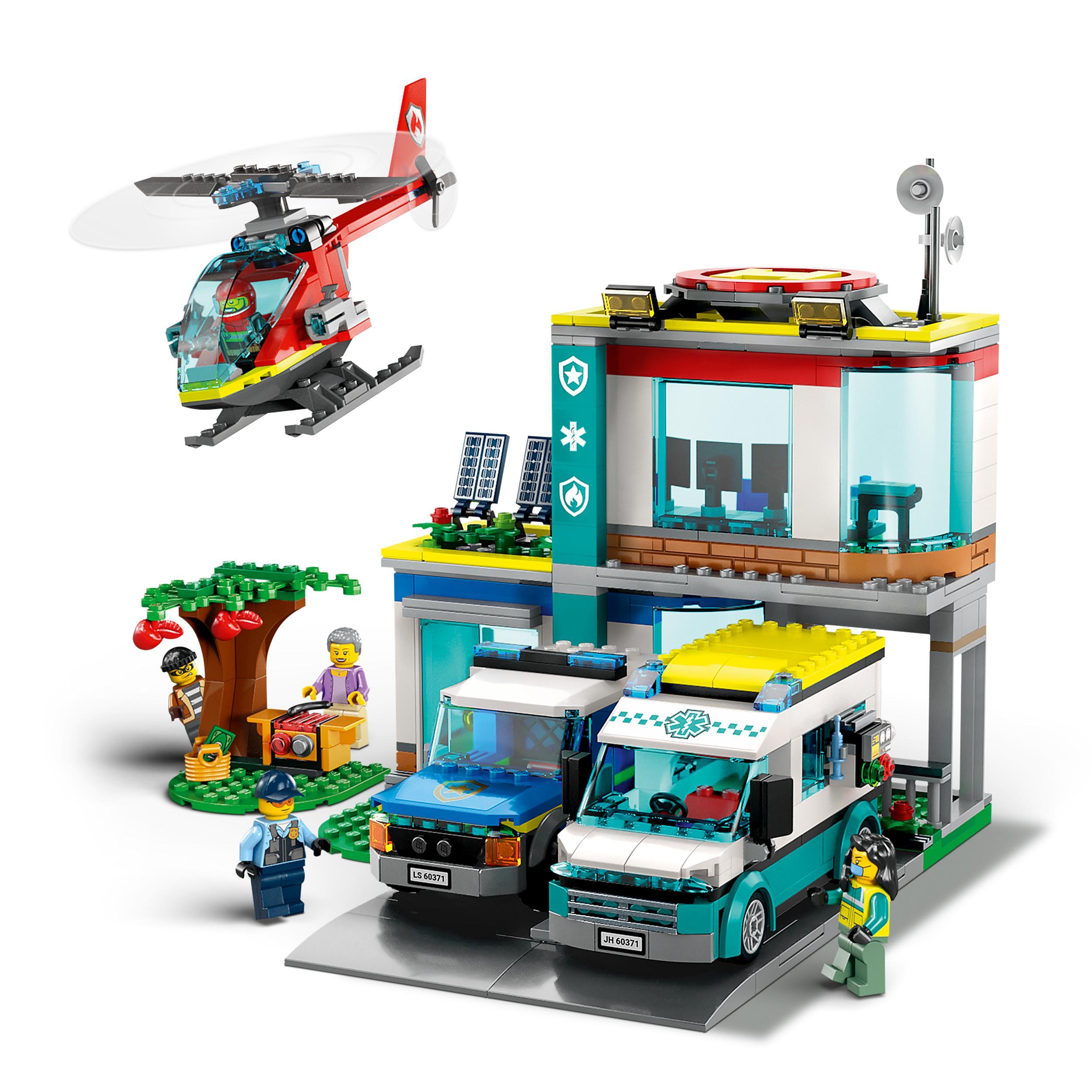 LEGO City 60371 Quartier Generale Veicoli d’Emergenza con Veicoli - LEGO